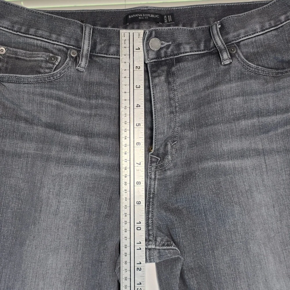 Banana Republic Slim‎ Fit Jeans Mens 35x36 Faded Black Denim 713565 HO20